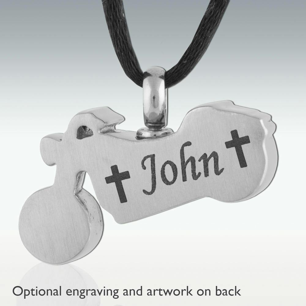 Motorcycle Stainless Steel Cremation Jewelry - Perfect Memorials