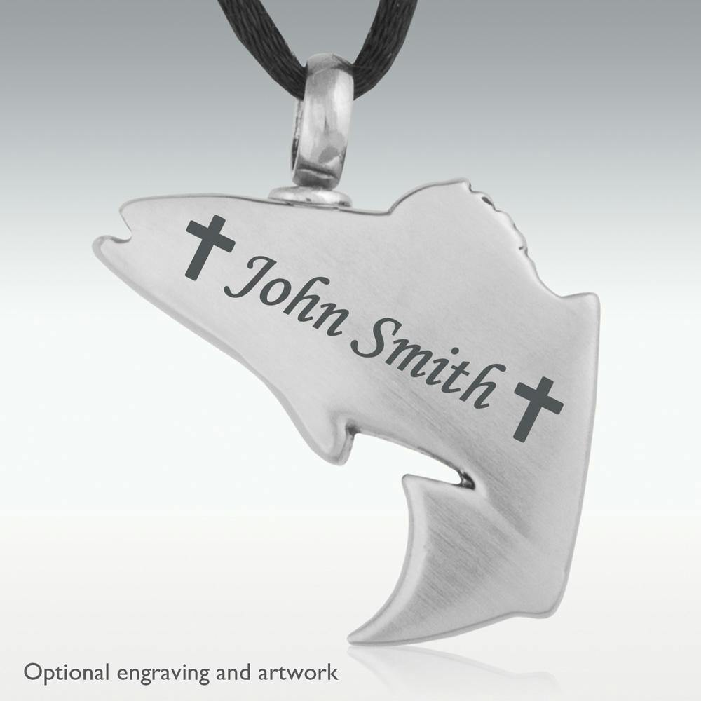 Fish Stainless Steel Cremation Pendant