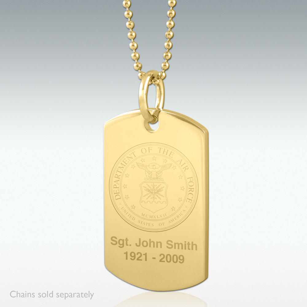 Custom gold shop dog tags