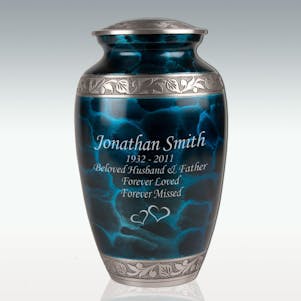 Large Turquoise Dream Cremation Urn