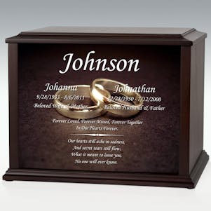 Companion Gold Wedding Bands Infinite Impression Cremation Urn