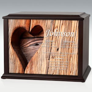 Companion Wooden Heart Infinite Impression Cremation Urn