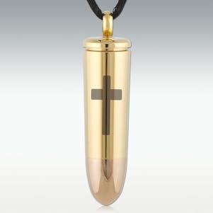 Traditional Cross 44 Magnum Bullet Stainless Steel Jewelry