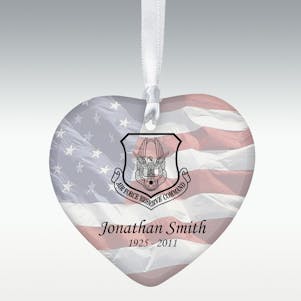 Air Force Reserve Command Heart Porcelain Memorial Ornament