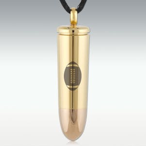 Football 44 Magnum Bullet Stainless Steel Cremation Jewelry