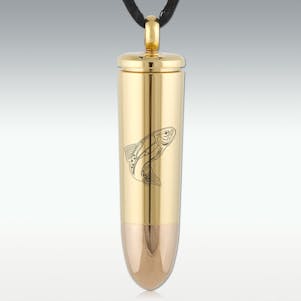 Fish 44 Magnum Bullet Stainless Steel Cremation Jewelry