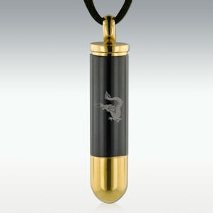 Dragon Gunmetal Bullet Stainless Steel Cremation Jewelry