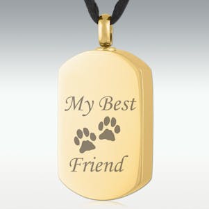 Gold Paws My Best Friend Dog Tag Stainless Steel
