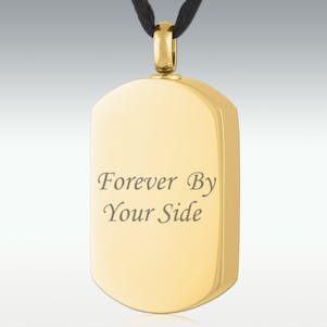 Gold Forever By Your Side Dog Tag Stainless Steel