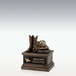 Small Cowboy Boots Cremation Urn - Engravable