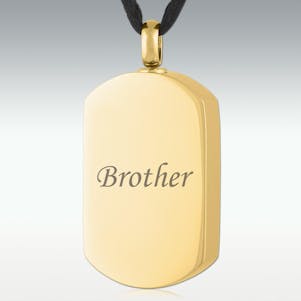 Gold Brother Dog Tag Stainless Steel