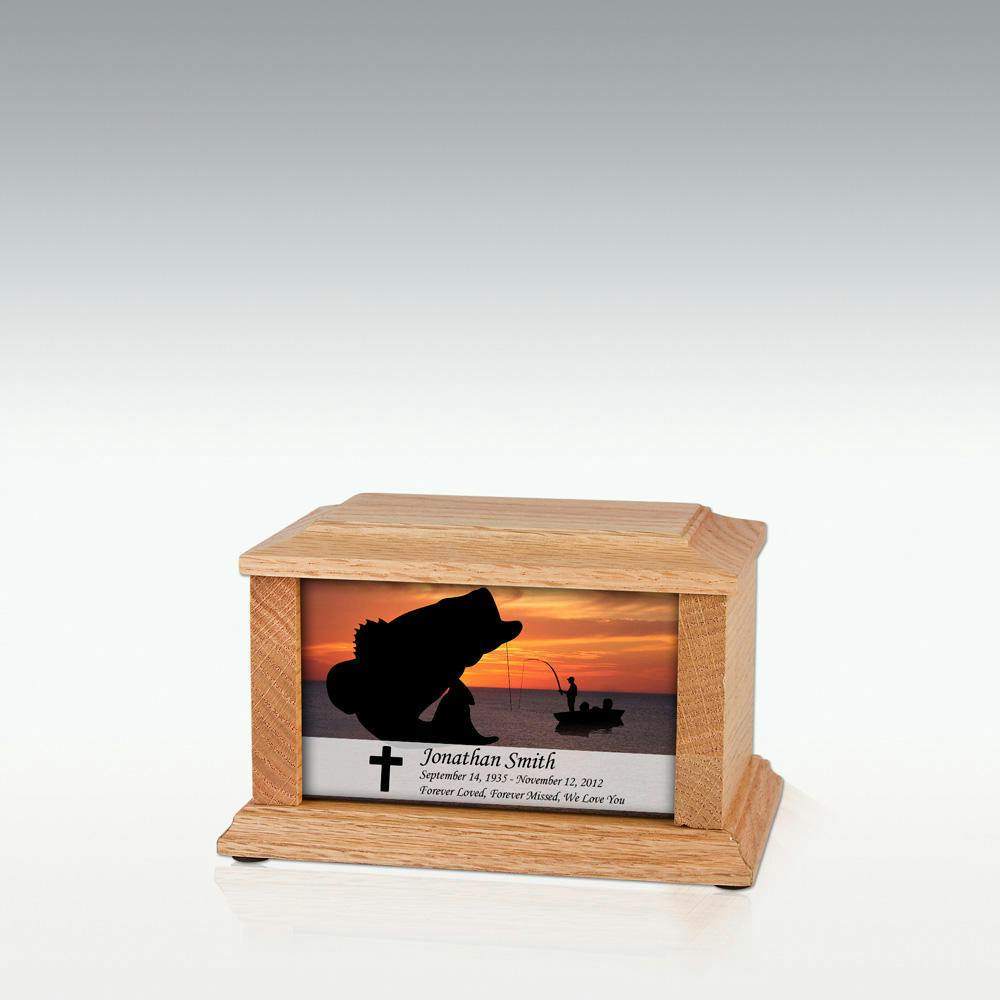 Bass Fishing Boat Classic Cremation Urn - Engravable