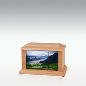 XS Oak Mountain Cross Infinite Impression Cremation Urn