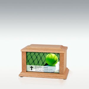 XS Oak Tennis Ball Infinite Impression Cremation Urn
