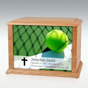 Large Oak Tennis Ball Infinite Impression Cremation Urn