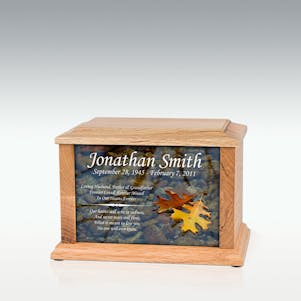 Small Oak Fall Leaves Infinite Impression Cremation Urn