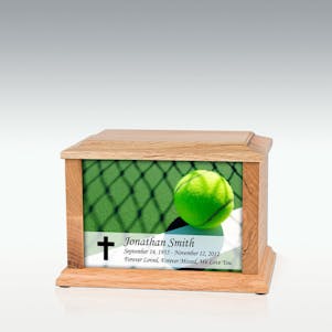 Small Oak Tennis Ball Infinite Impression Cremation Urn
