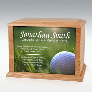 Large Oak Golf Ball Infinite Impression Cremation Urn