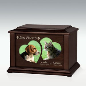 Medium Best Friends Adoration Pet Cremation Urn - Engravable