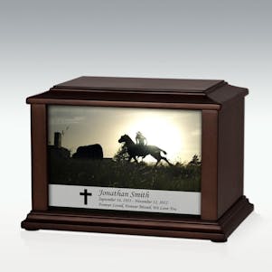 Medium Cowboy Infinite Impression Cremation Urn - Engravable