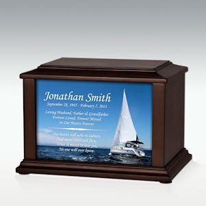 Medium Sailboat Infinite Impression Cremation Urn - Engravable