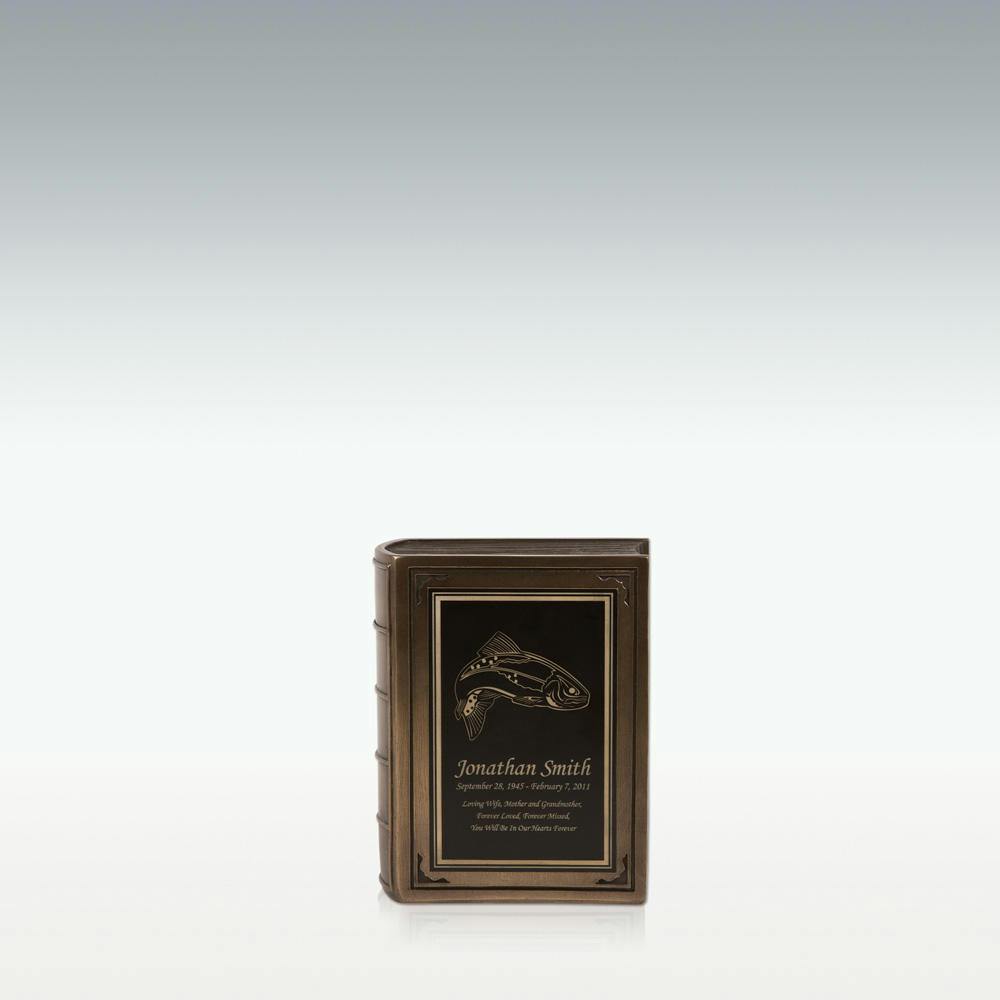 Small Fish Book Cremation Urn - Engravable