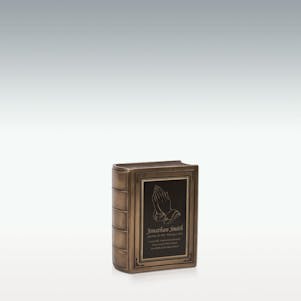 Small Praying Hands Book Cremation Urn - Engravable