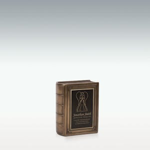 Small Angel Book Cremation Urn - Engravable