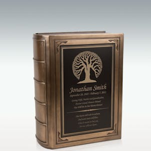 Large Tree Of Life Book Cremation Urn - Engravable