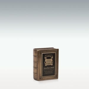 Small Semi Truck Book Cremation Urn - Engravable