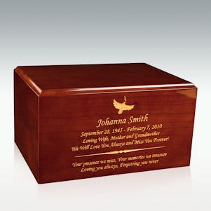 Large Timeless Honey Oak Cremation Urn