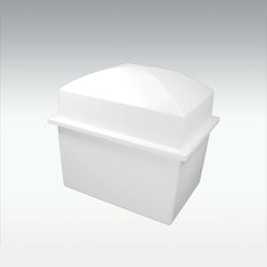 Crowne Vault Double Urn Container - White - Engravable Plaque