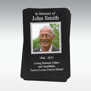 Black Photo Memorial Cards - Pack of 10 Cards