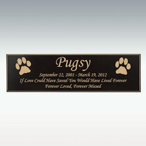 Pug Figurine Plaque Only