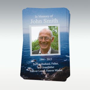 Seascape Photo Memorial Cards - Pack of 10 Cards