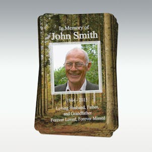 Woodland Photo Memorial Cards - Pack of 10 Cards
