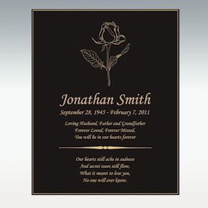 Rose Book Plaque Only