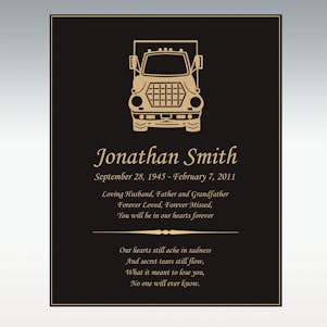 Semi Truck Book Plaque Only