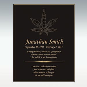 Marijuana Leaf Book Plaque Only