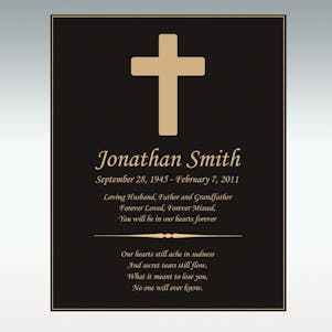 Traditional Cross Book Plaque Only
