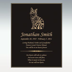Striped Cat Book Plaque Only