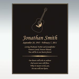 Acoustic Guitar Book Plaque Only