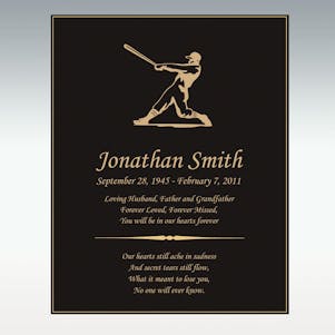 Baseball Player Book Plaque Only