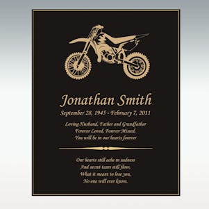 Dirt Bike Book Plaque Only
