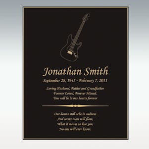 Electric Guitar Book Plaque Only