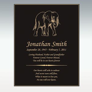 Elephant Book Plaque Only