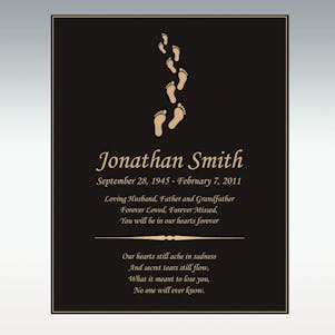 Footprints in the Sand Book Plaque Only