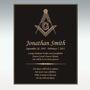 Masonic Book Plaque Only