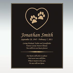 Paws on my Heart Book Plaque Only