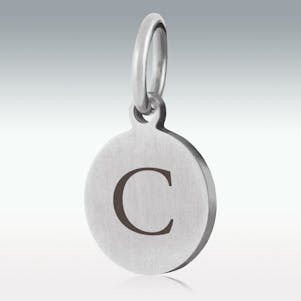 Alphabet Charm "C" for Cremation Jewelry